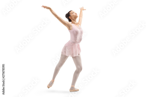 Young ballerina practicing