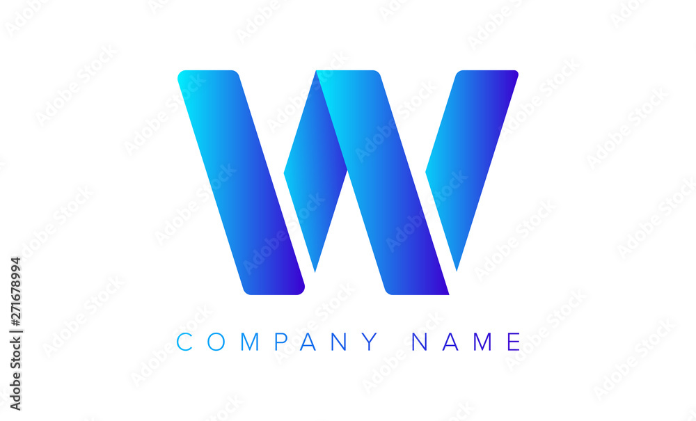Letter W logo icon design template elements. Company logotype. Vector illustration.