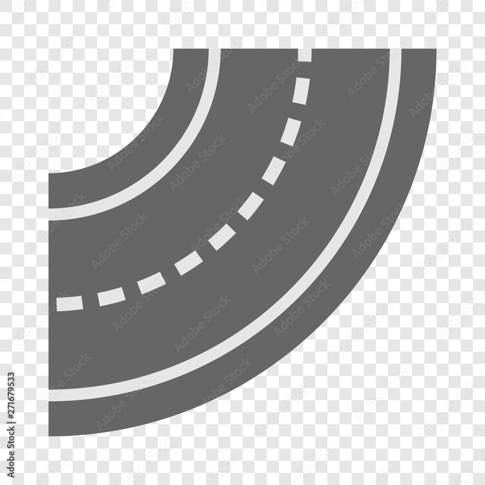 Road element icon. Cartoon illustration of road element vector icon for web design