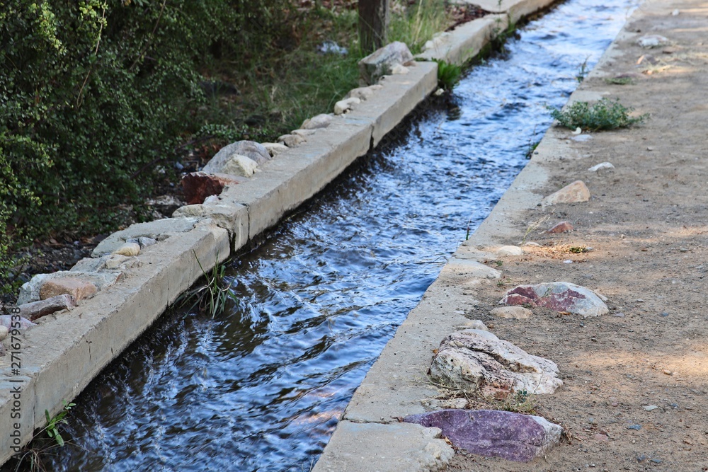 The lei water system channels water from the Swartberg mountains to the