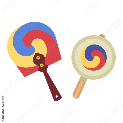 Lollipop vetor candy sweet food illustration. Colorful lollipop isolated on w...