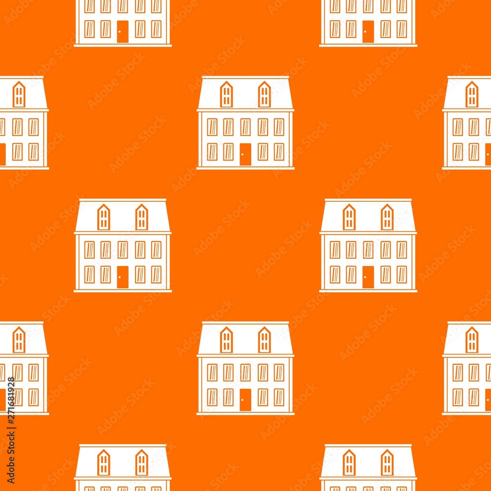 house pattern vector orange for any web design best