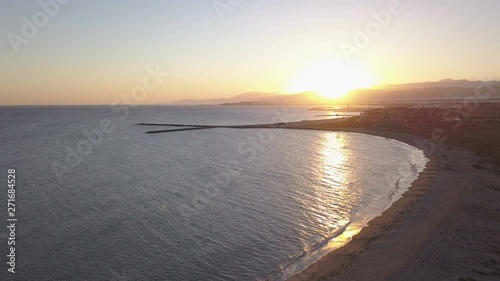 Aerial view of Punta Entinas beach, Almeria, Spain photo