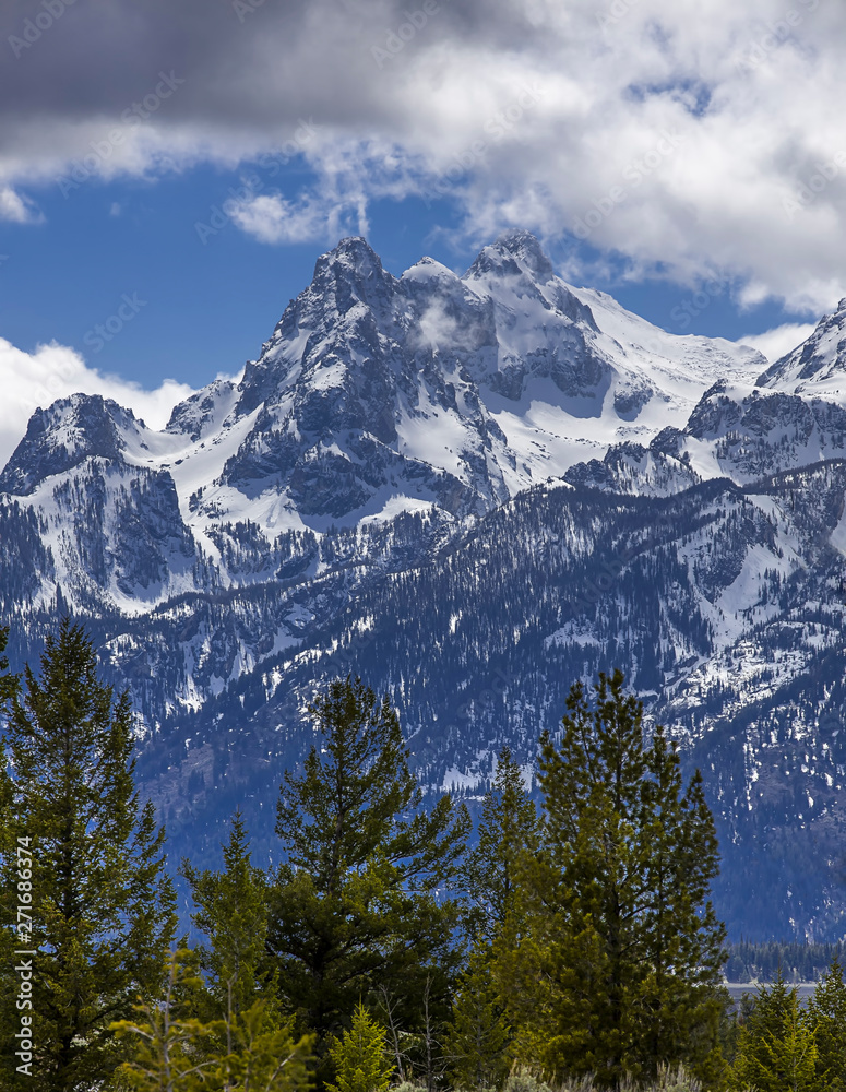 The scenic Grand Tetons in Wyoming.