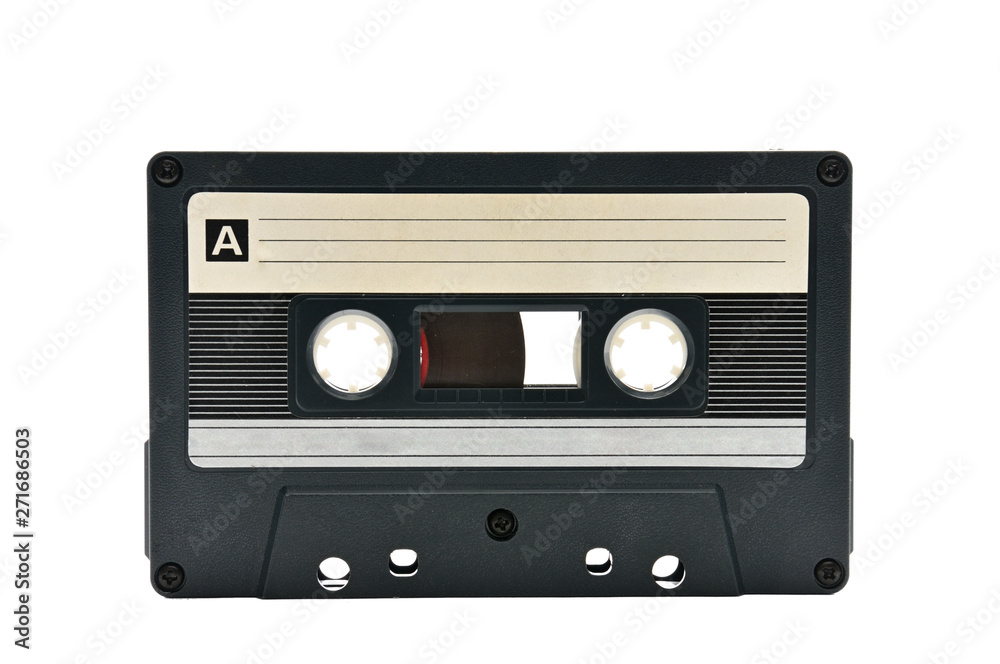 Obraz premium Audio cassette to record sound 70s 90s years