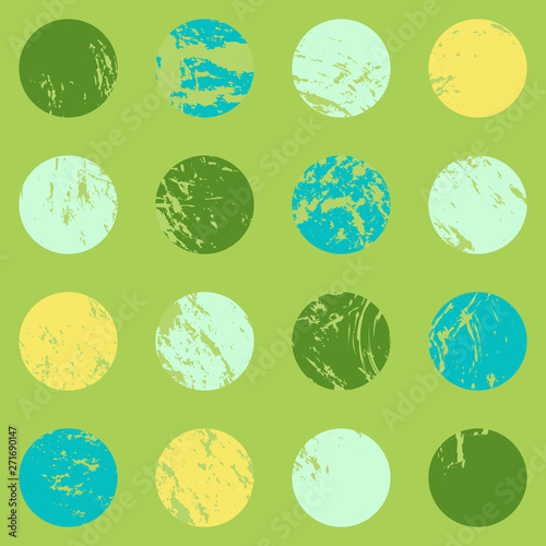 Simple pattern with bright polka dots. Seamless background for your design.