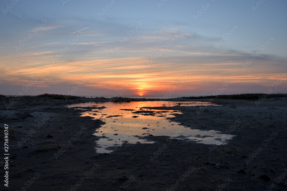 Sunset over the ocean