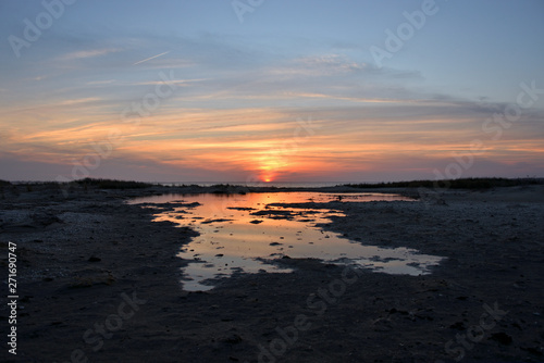 Sunset over the ocean