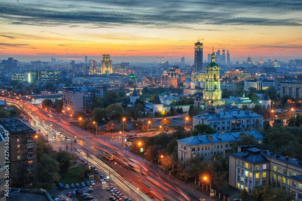 Moscow at sunset