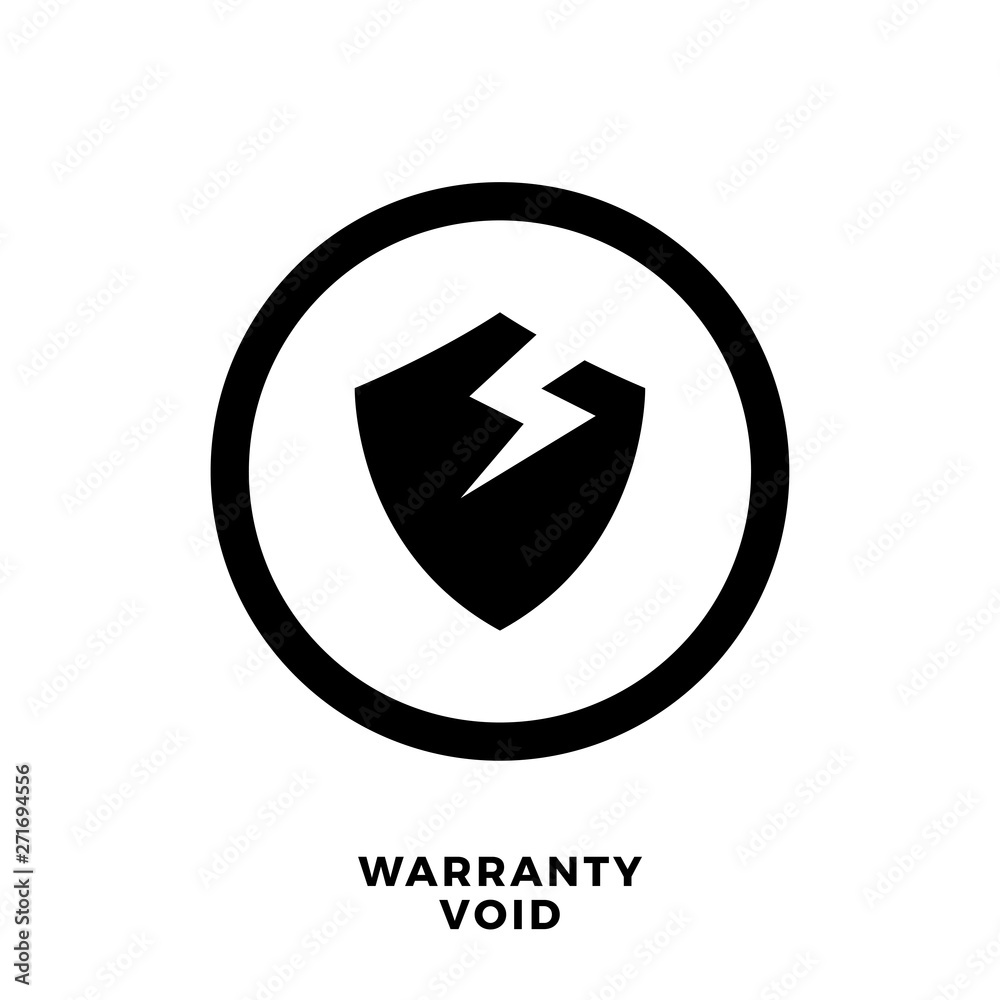 Abstract Sign Of Warranty Void. Isolated Vector Illustration Stock