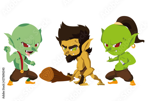 ugly trolls and caveman gnome magic characters
