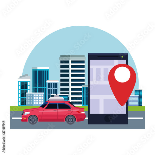 taxi car service location concept