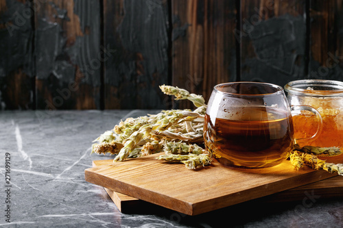 Green herbal Greek mountain tea photo