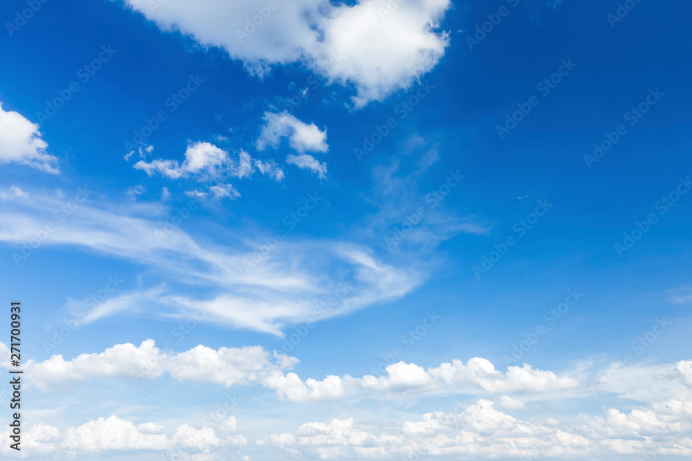 blue sky background texture with white clouds.