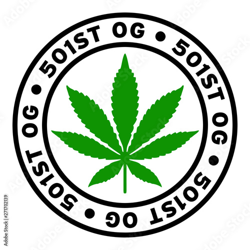 Round 501st OG Marijuana Strain Clipart