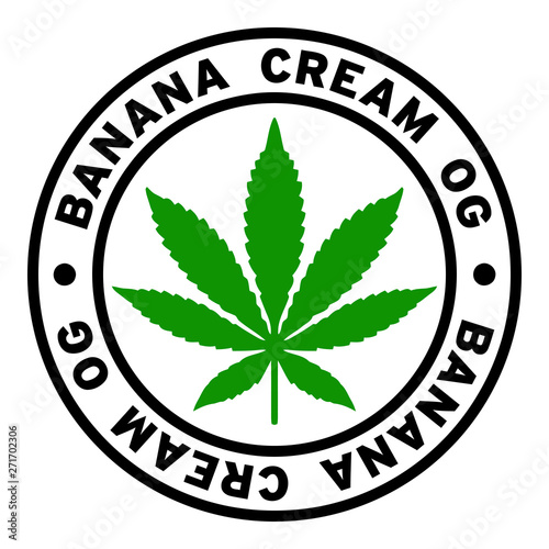 Round Banana Cream OG Marijuana Strain Clipart