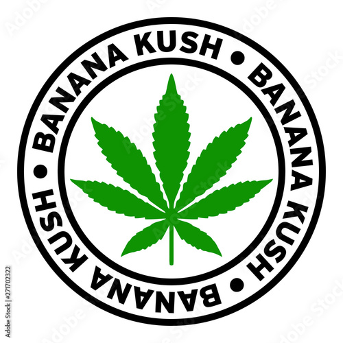 Round Banana Kush Marijuana Strain Clipart