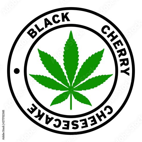 Round Black Cherry Cheesecake Marijuana Strain Clipart