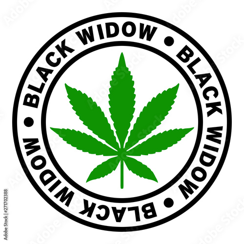 Round Black Widow Marijuana Strain Clipart
