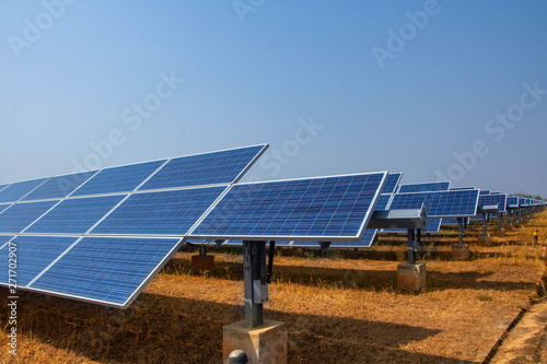 Solar panel, alternative electricity source, concept of sustainable resources, And this is a new system that can generate electricity more than the original, This's the sun tracking systems