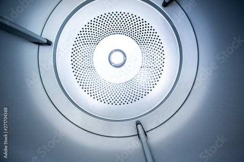 Close up photo of inside dryer machine drum