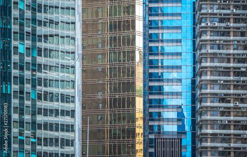 Hong Kong Commercial Building Close Up