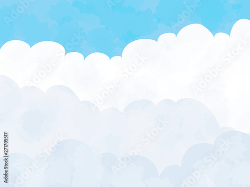 青空と雲の背景素材01