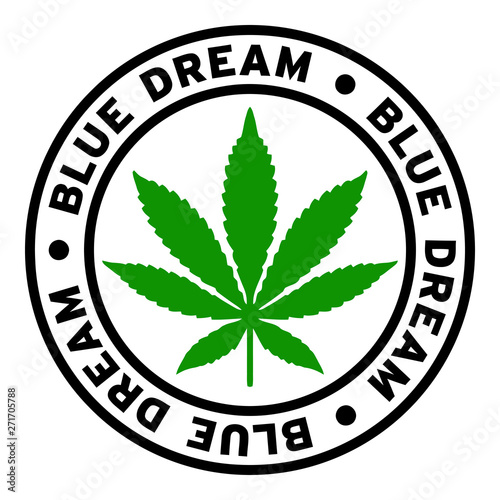 Round Blue Dream Marijuana Strain Clipart