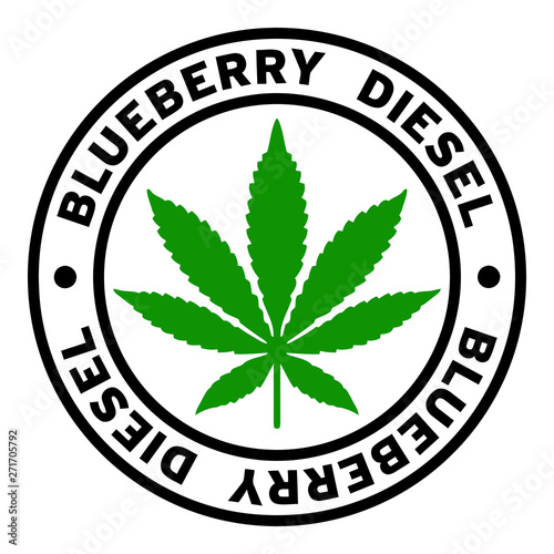 Round Blueberry Diesel Marijuana Strain Clipart
