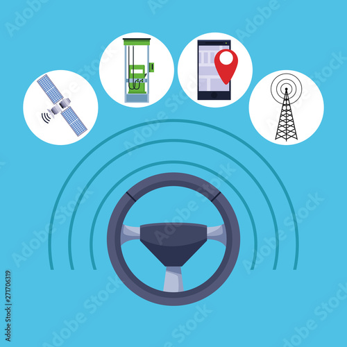 car internet conectivity icon cartoon photo