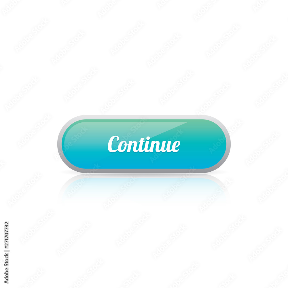 Modern Glossy Continue Button Vector Modern Glossy Continue Button Vector