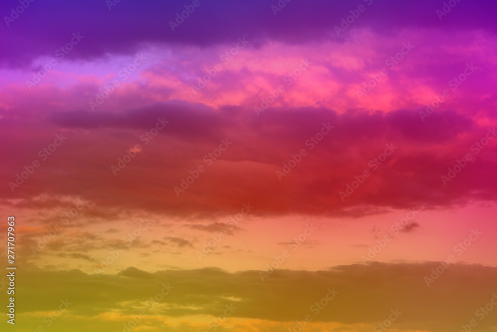 amazing colorful heavy partially cloudy sky for using in design as background.