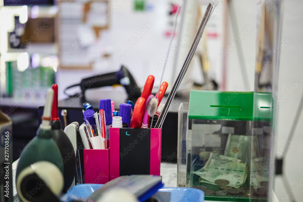 Stationary equipment on the desk