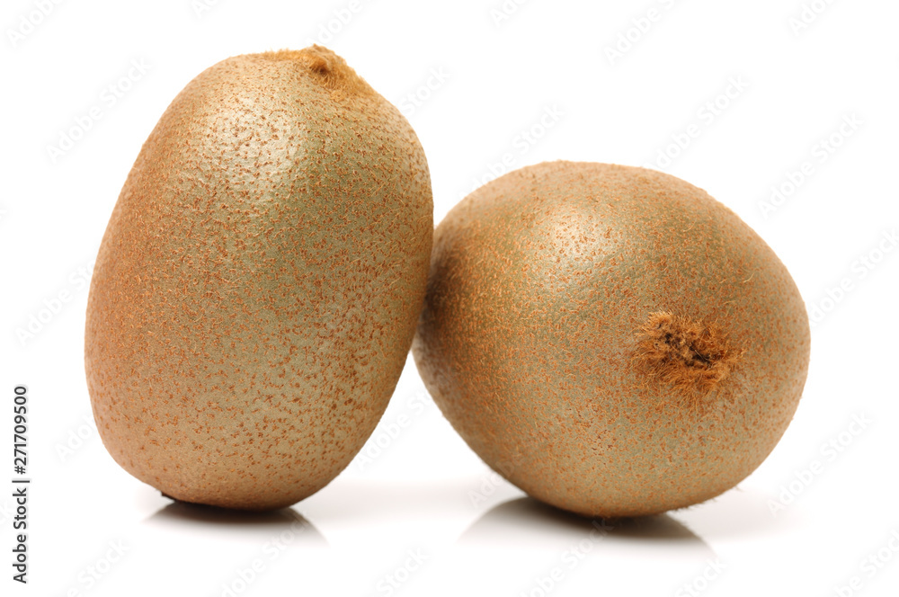 kiwi fruit on white background 