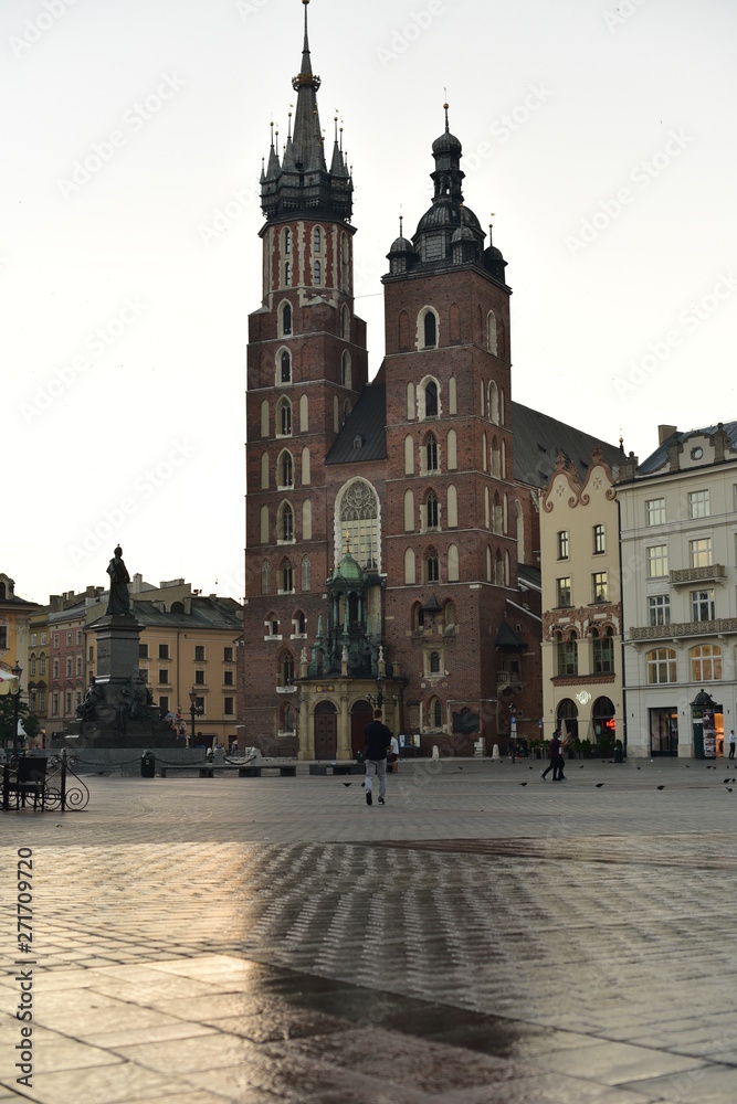 Morning in cracow poland