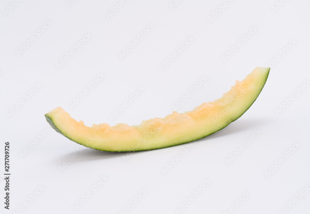 Cantaloupe melon on white background Cantaloupe melon on white background