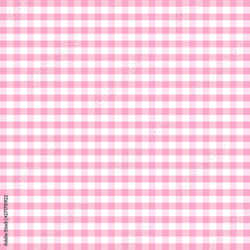 Gingham check seamless pattern in pastel pink and white, EPS8 file includes pattern swatch that seamlessly fills any shape, for arts, crafts, decorating, fabrics, tablecloths, curtains, baby nursery