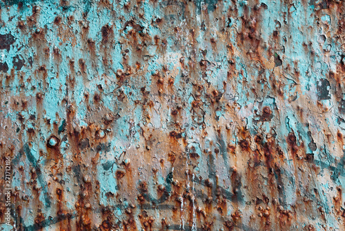 Rusted metal texture. Painted rusty surface