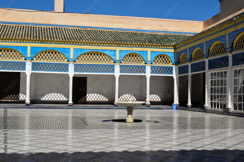 pałac el-Bahia, Marakesz, Maroko - obrazy, fototapety, plakaty 