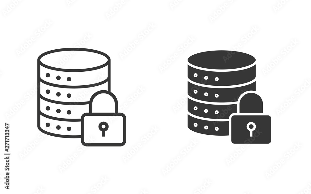 Data security vector icon for graphic and web design. Data security vector icon for graphic and web design.