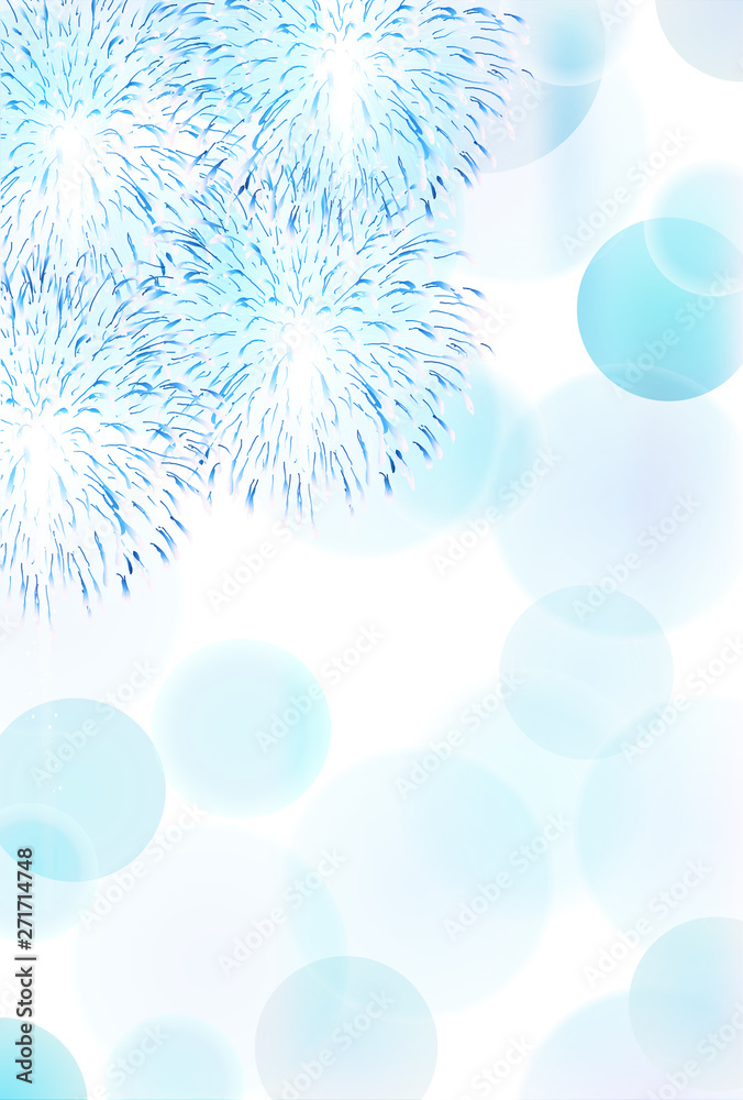 花火 夏 暑中見舞い 背景 Stock ベクター Adobe Stock