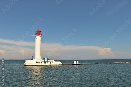 lighthouse in Odessa, Ukraine. Black sea.