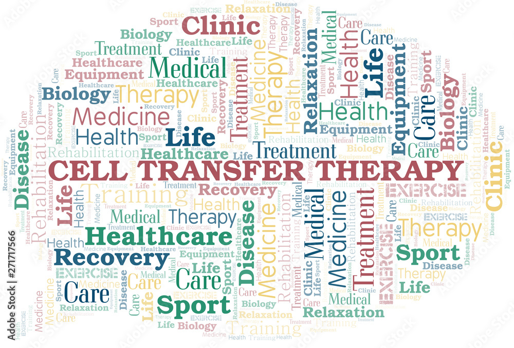 Cell Transfer Therapy word cloud. Wordcloud made with text only.