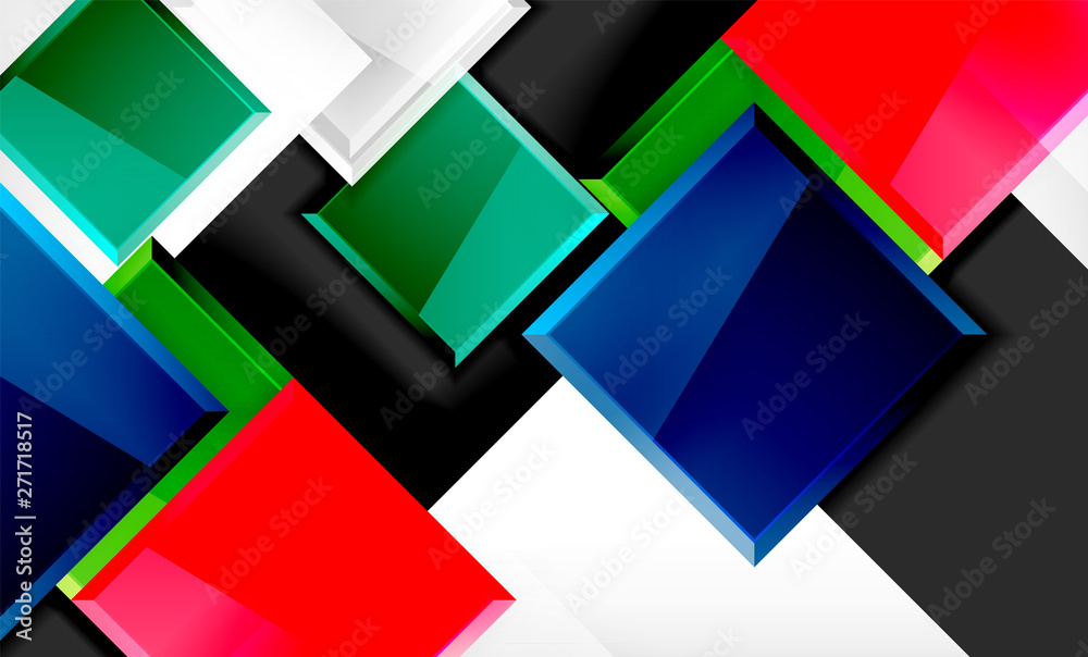 Colorful square and rectangle blocks background