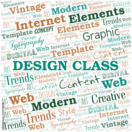Design Class word cloud. Wordcloud made with text only.