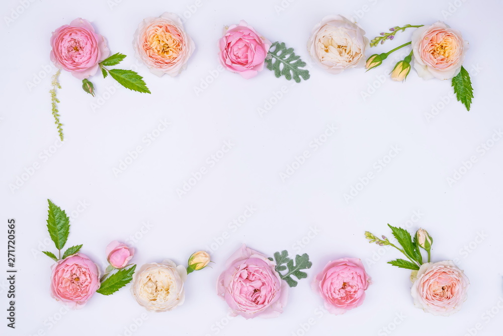 rose, flower, roses, love, red, pink, floral, frame, bouquet, valentine, isolated, white, heart, flowers, nature, petal, beautiful, wedding, celebration, romance, blossom, decoration, gift, romantic, 