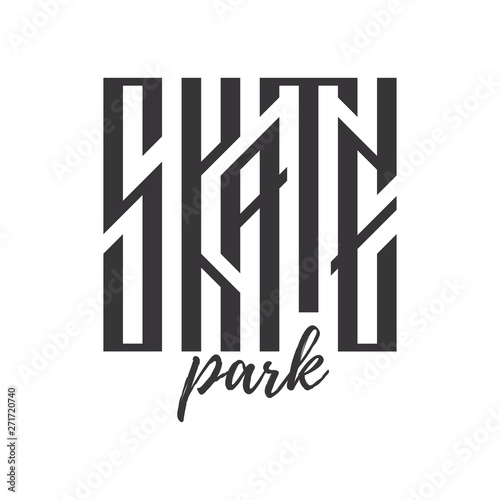 Skateboarding typography t-shirt design. Urban freestyle skating.