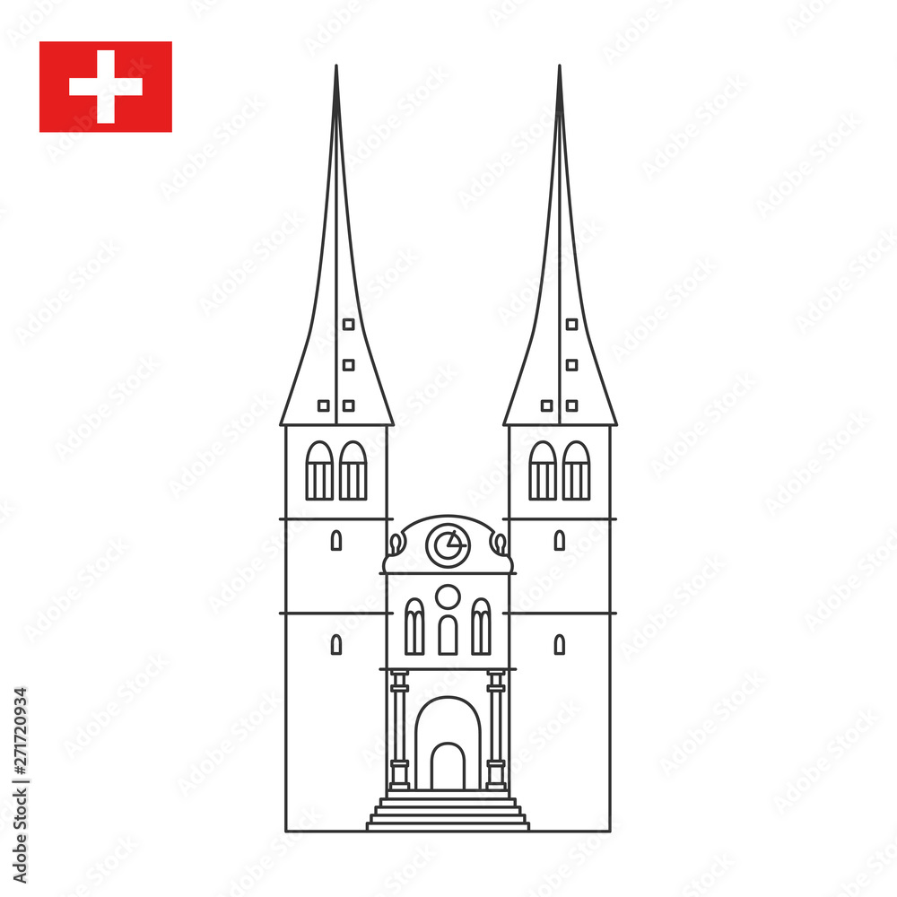 Church of St. Leodegar in Lucerne, Switzerland.