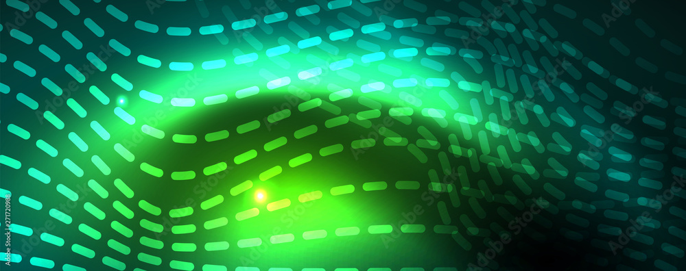 Shiny neon vector wave line abstract background, motion concept