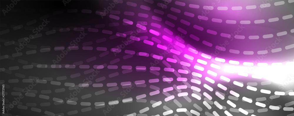 Neon vector wave lines abstract background, magic futuristic techno design Neon vector wave lines abstract background, magic futuristic techno design